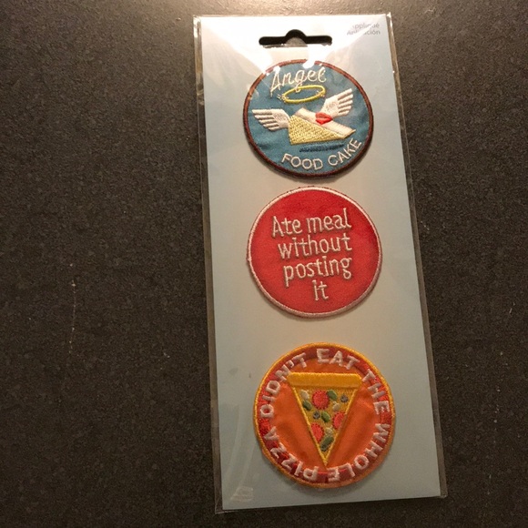 2/$15 NEW 3 hippie iron on patches pizza/cake food - Picture 9 of 9